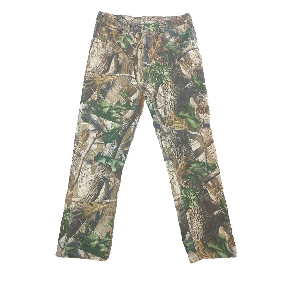 RealTree Hardwoods Camo Pants Mens 34x29 Brown Green Forest Camouflage Hunting